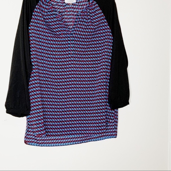CALVIN KLEIN Long Sleeves Blouse. V Neck. Size L - Picture 2 of 5
